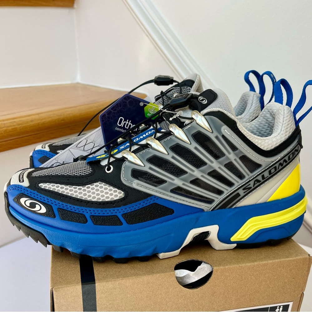 NWT Salomon ACS Pro Unisex Hiking Sport style Shoes in Lapis Blue / Buttercup - Picture 10 of 16